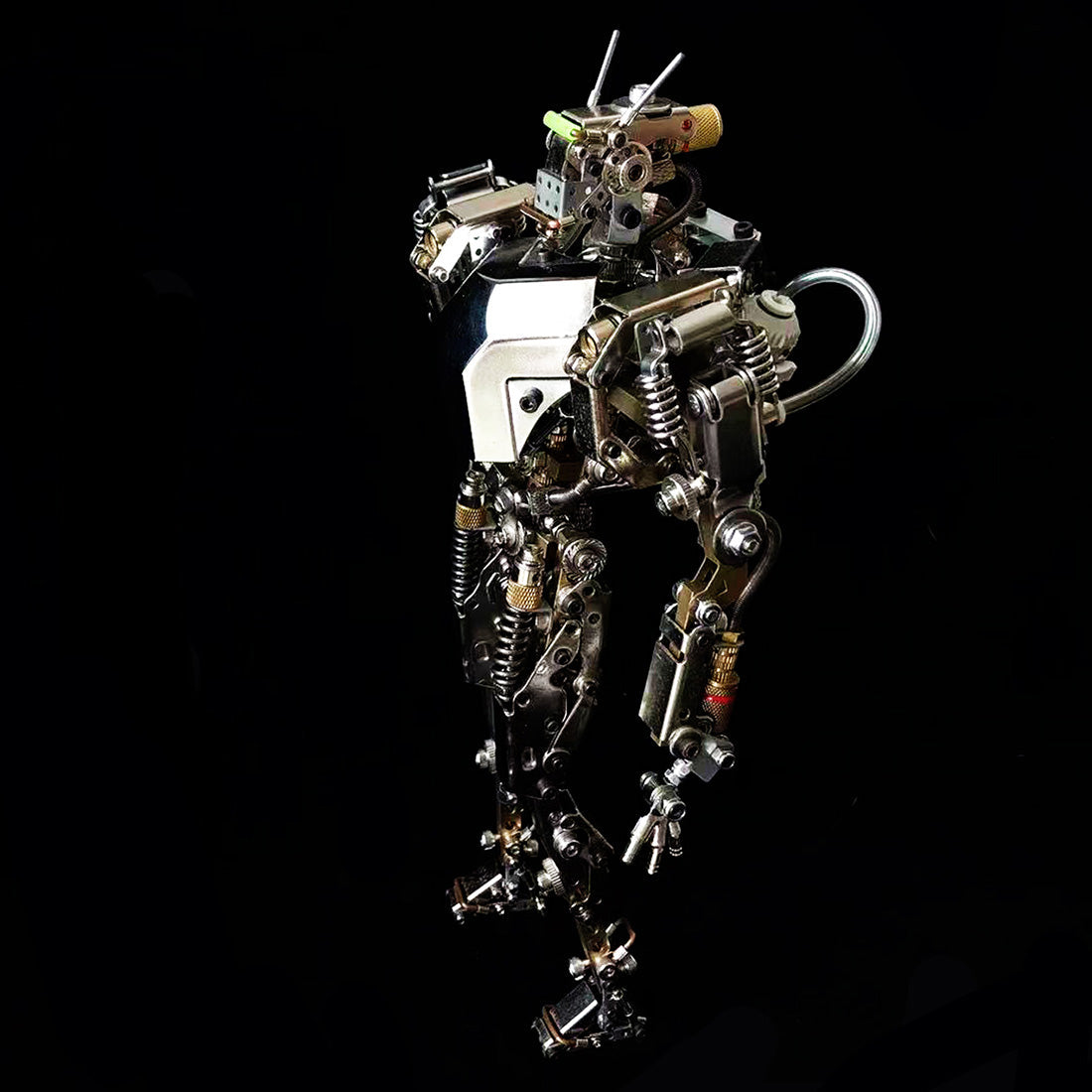 Humanoid-1 3D Metal Mech Warrior Model with Articulated Joints & LED Features - DIYEngMod 3D Puzzle Model Kit Diyengmod