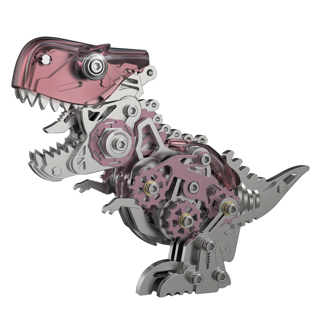 DIY 3D Metal Tyrannosaurus Rex Model Kit - 160 Piece Mechanical Dinosaur Assembly 3D Puzzle Model Kit Diyengmod