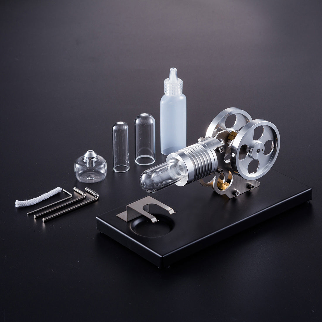 Manson STEM Educational Hot Air Stirling Engine Model - External Combustion Science Toy Stirling Engine Diyengmod