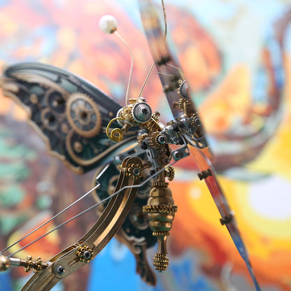 Dynamic Butterfly Metal Model Kit with Music Box - 3D DIY Mechanical Assembly 3D Puzzle Model Kit Diyengmod