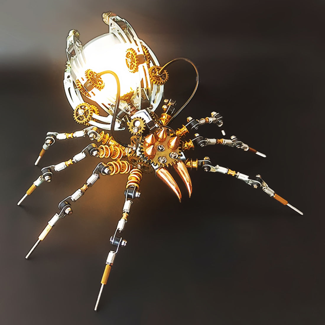 Mechanical Spider Assembly Set with Lamp - 512PCS Metal DIY Kit DIY Engine Diyengmod