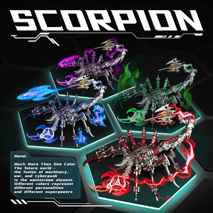 Mechanical Scorpion King 3D Metal Puzzle Kit - 200+ Piece DIY Assembly Craft 3D Puzzle Model Kit Diyengmod One Click for 8