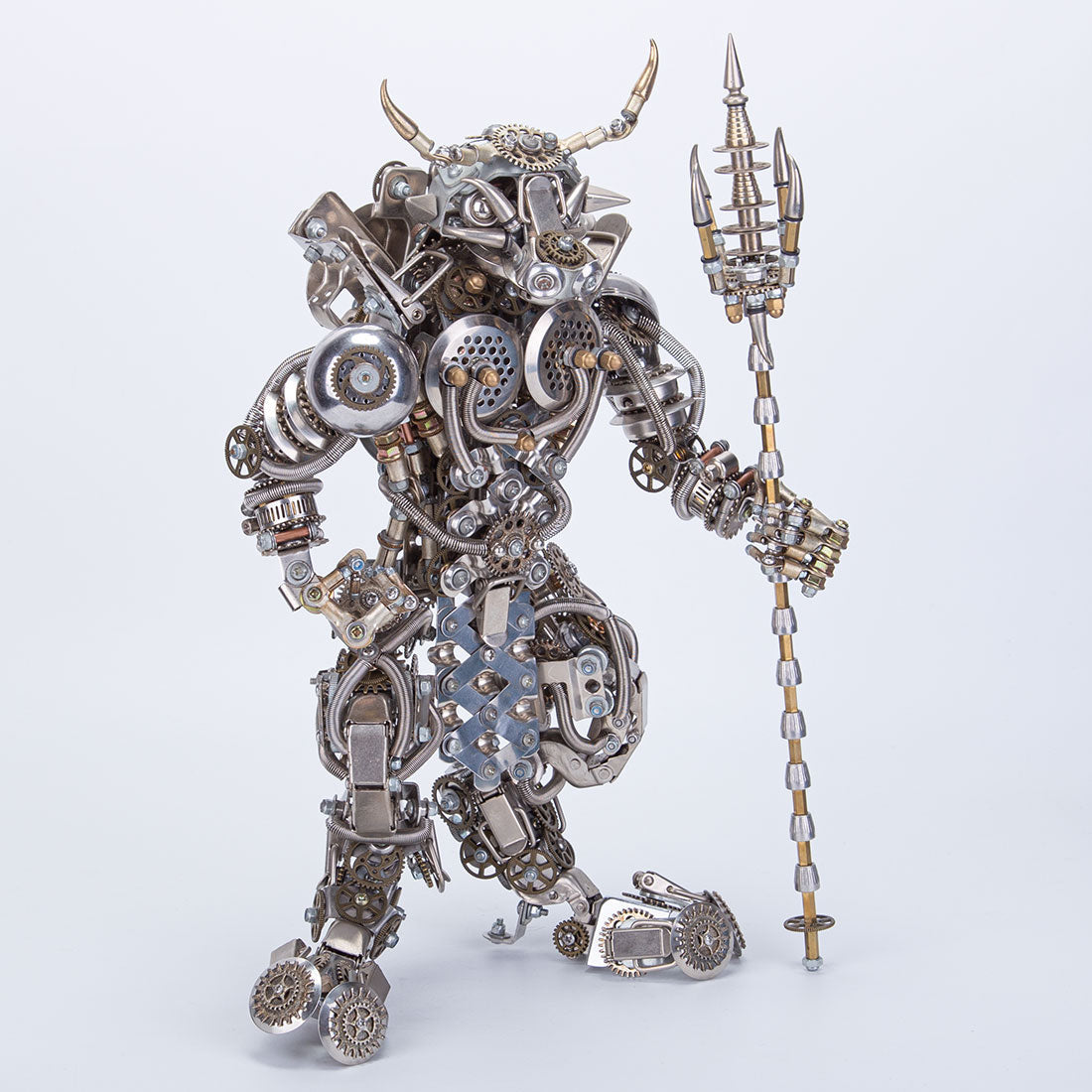 DIY 3D Metal Bull-Headed Man Model - Mechanical Punk Demon Ornament for Creative Assembly 3D Puzzle Model Kit Diyengmod