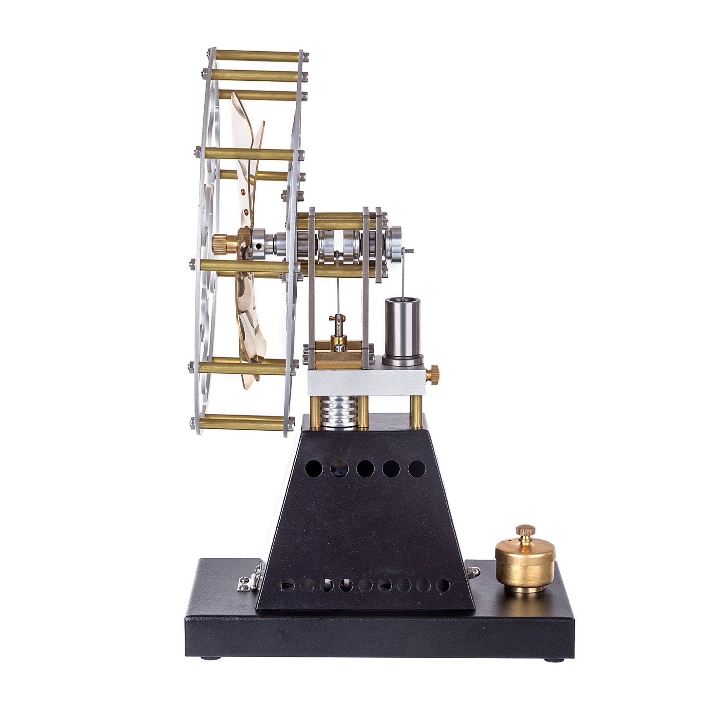 ENJOMOR Antique 4-Blade Heat-Powered Stirling Engine Fan - Educational Physics Science Experiment Toy Stirling Engine Diyengmod