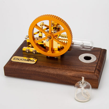 Mini Beta Hot Air Stirling Engine Educational Model - External Combustion Mechanical Toy Stirling Engine Diyengmod