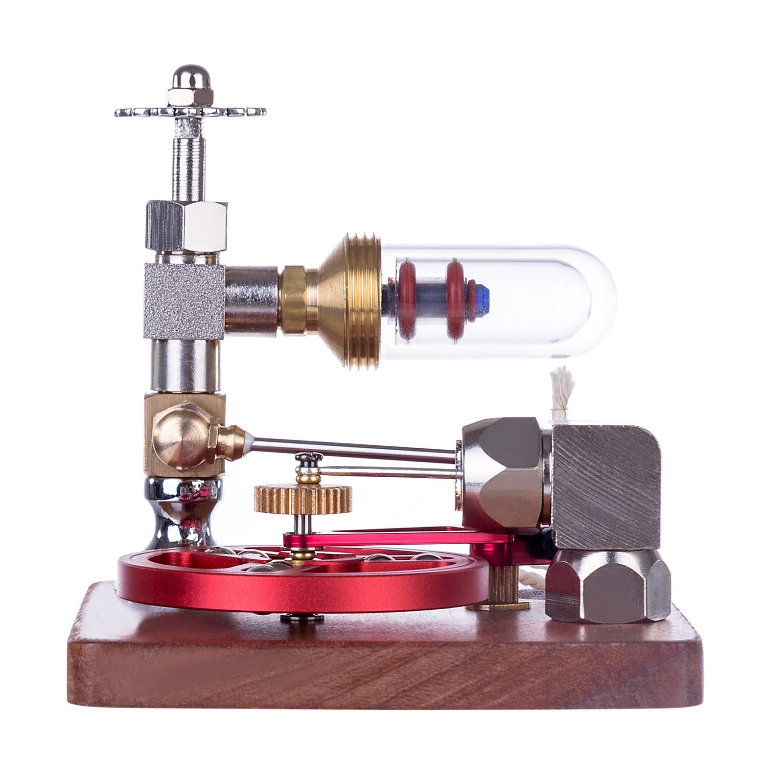 Adjustable Speed Stirling Engine Model with Ball Bearing Flywheel - Educational STEM Toy Stirling Engine Diyengmod