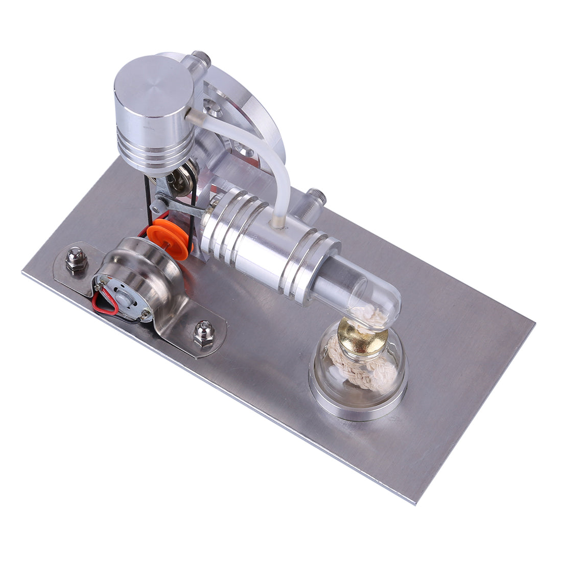 L-Shaped Stirling Engine Model with USB Night Light - Innovative DIY Educational Kit Stirling Engine Diyengmod