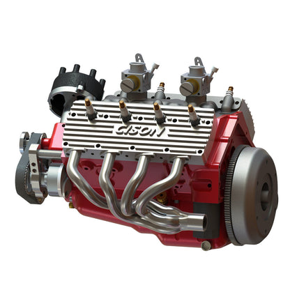 CISON 44CC 1/6 Scale Flathead V8 Gas Engine Model Kit - Water-Cooled 4-Stroke Internal Combustion Engine Diyengmod