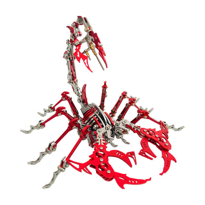 3D Metal Scorpion Puzzle Kit for Adults - 430 Piece Mechanical Assembly Craft Model 3D Puzzle Model Kit Diyengmod Red