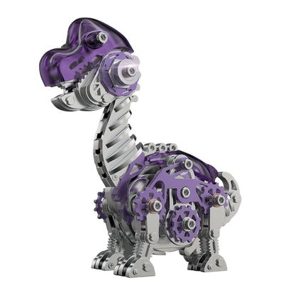 DIY 3D Metal Brachiosaurus Model Kit - 160 Stainless Steel Pieces for Assembly Fun 3D Puzzle Model Kit Diyengmod Purple