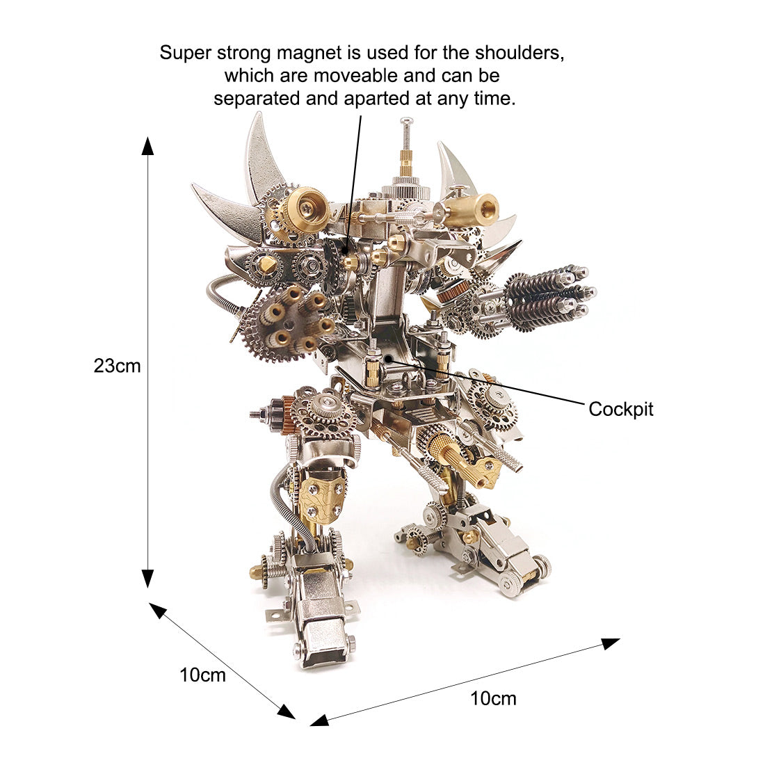 Magnetic Mecha 3D Metal Puzzle Kit - DIY Assembly Model for All Ages 3D Puzzle Model Kit Diyengmod