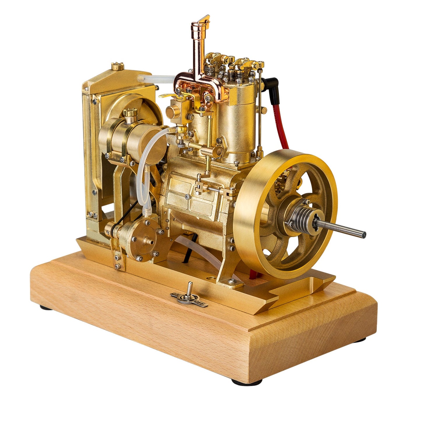 H74 Vintage 5CC Dual-Cylinder 4-Stroke Water-Cooled Gasoline Engine Model - DIY Mechanical Craft Engine Model Diyengmod