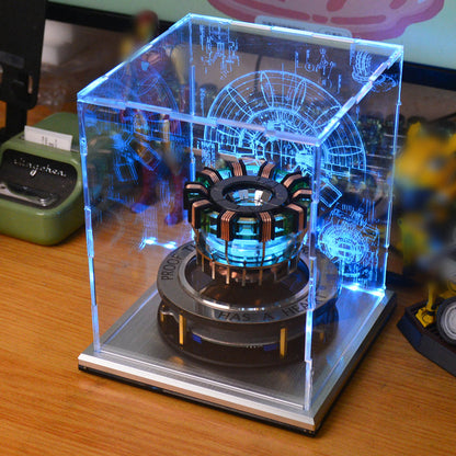 Magnetic Levitation MK1 Arc Reactor LED Desk Ornament - Floating & Rotating Tech Display Experiment Model Diyengmod