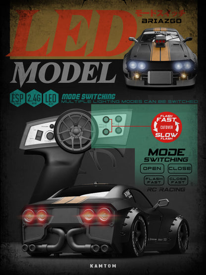 1/32 Scale 2.4G 4WD Customizable LED Drift Car - DIYEngMod High-Speed Racing Experience RC Car Diyengmod