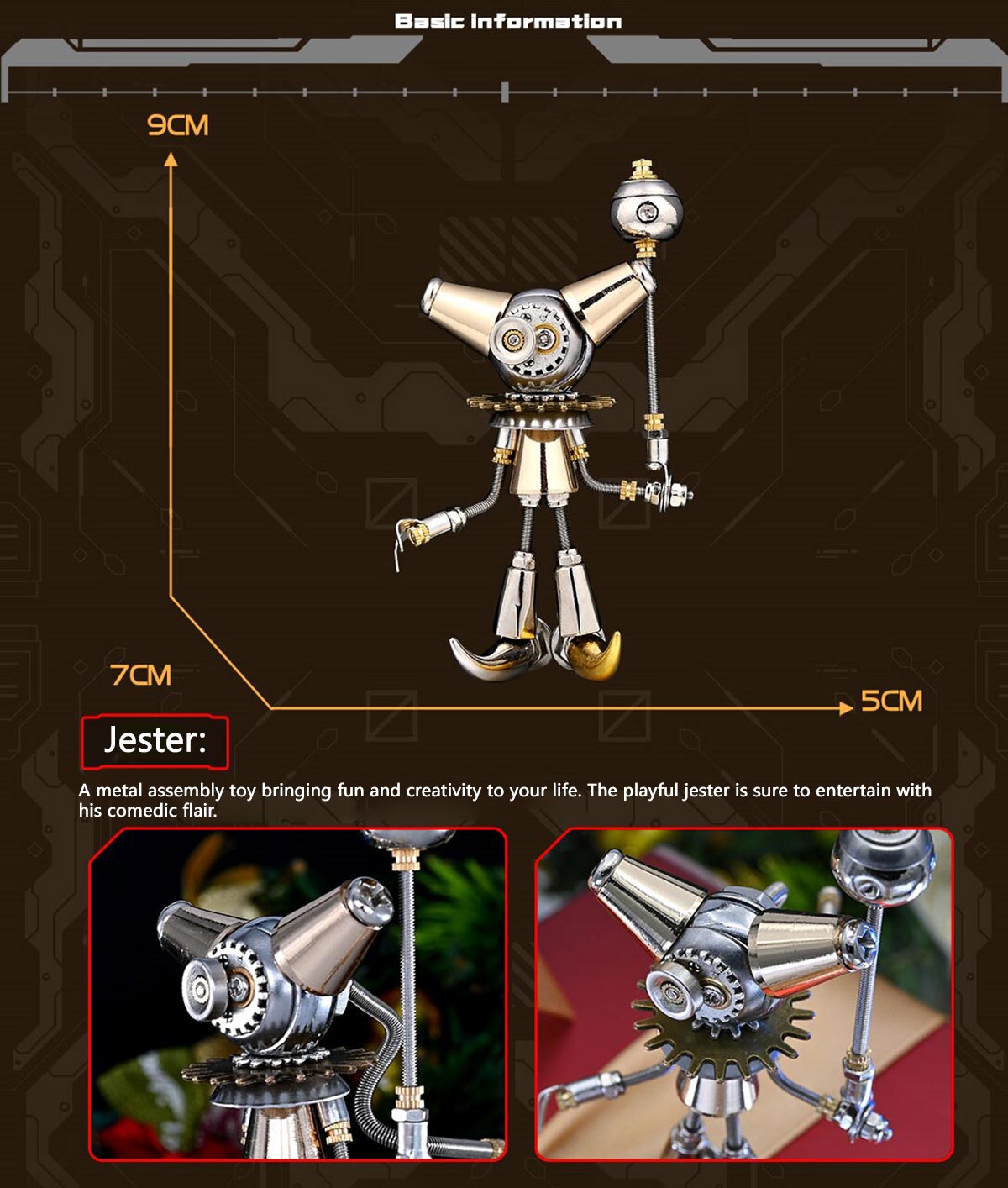 Steampunk Mecha 3D Metal Model Kit - Christmas Blind Box DIY Set of 7 3D Puzzle Model Kit Diyengmod