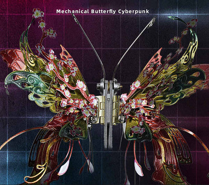 Steampunk 3D Metal Butterfly Model Kit with Mechanical Motion - DIYEngMod 3D Puzzle Model Kit Diyengmod