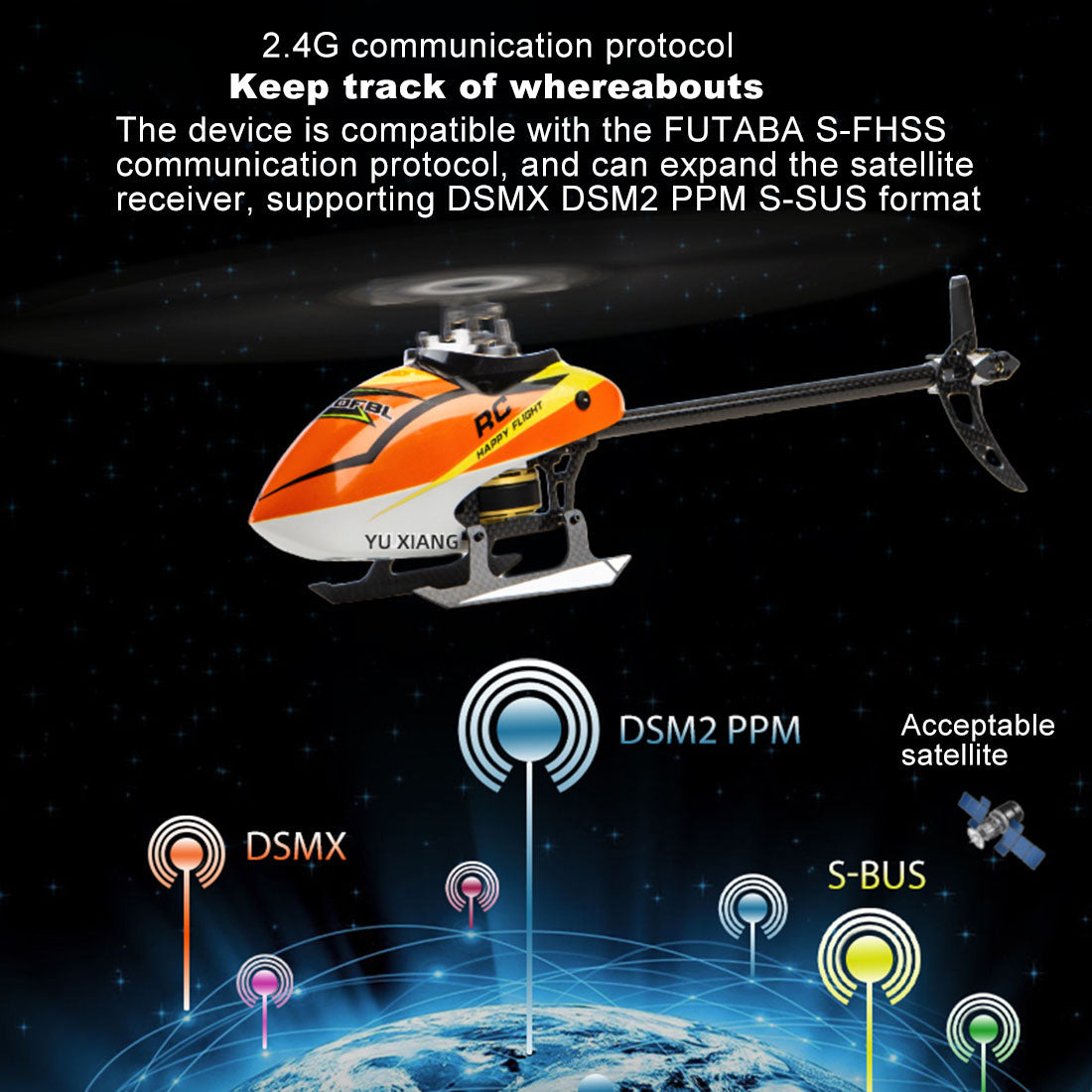 YUXIANG F180V2 2.4G 6CH Flybarless RC Helicopter - Ready-to-Fly Model RC Airplanes Diyengmod