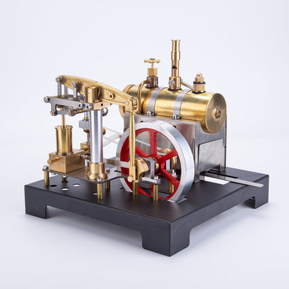 Vintage Inspired Full Metal Beam Steam Engine Model Kit with Horizontal Boiler and Centrifugal Regulator Flyball Steam Engine Diyengmod