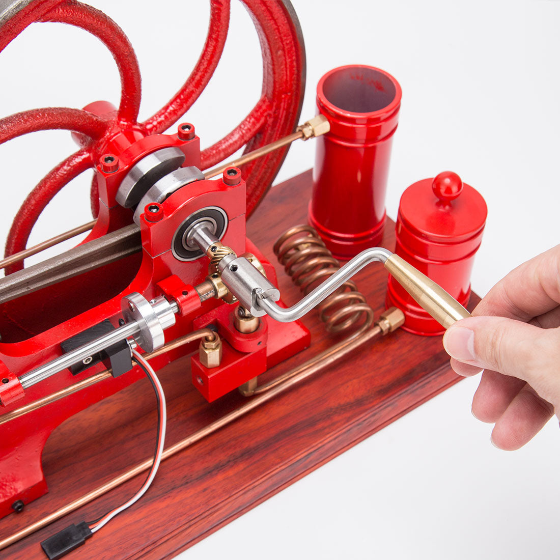 Vintage Inspired Horizontal Hot-Bulb Steam Engine Model with Water Cooling System Engine Models Diyengmod