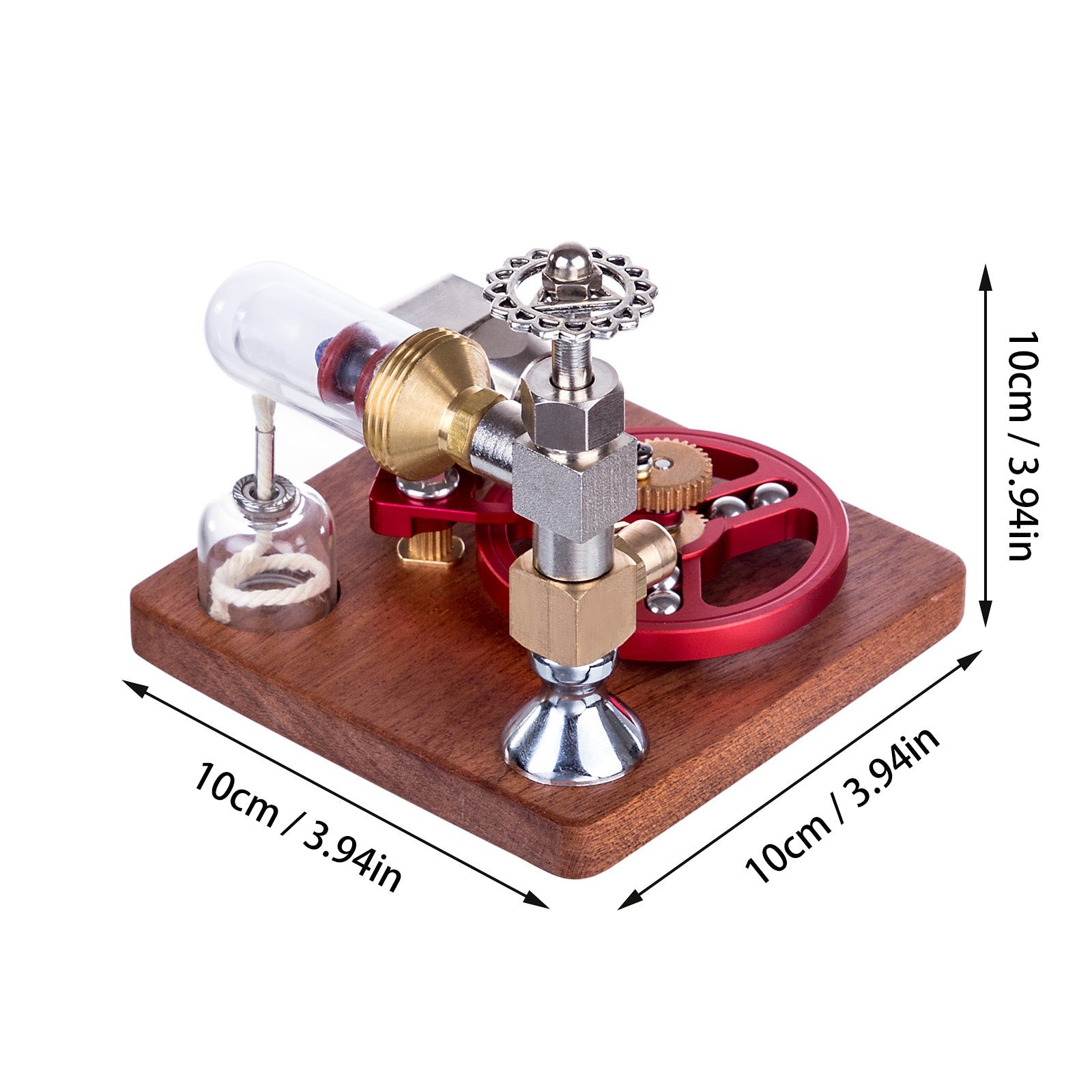 Adjustable Speed Stirling Engine Model with Ball Bearing Flywheel - Educational STEM Toy Stirling Engine Diyengmod