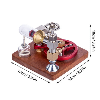 Adjustable Speed Stirling Engine Model with Ball Bearing Flywheel - Educational STEM Toy Stirling Engine Diyengmod