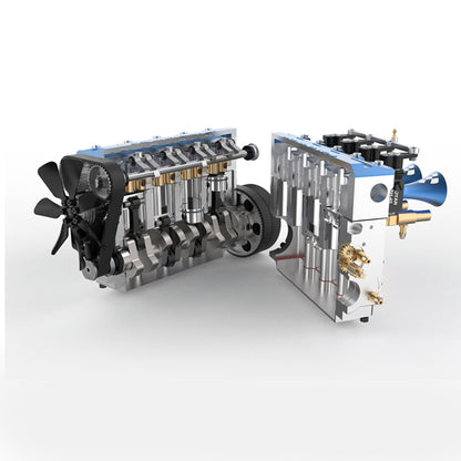 TOYAN FS-L400 14cc Inline 4-Cylinder Nitro Engine Model for 1:8 and 1:10 RC Cars, Boats, and Airplanes - DIY KIT Version Toyan Engine Diyengmod