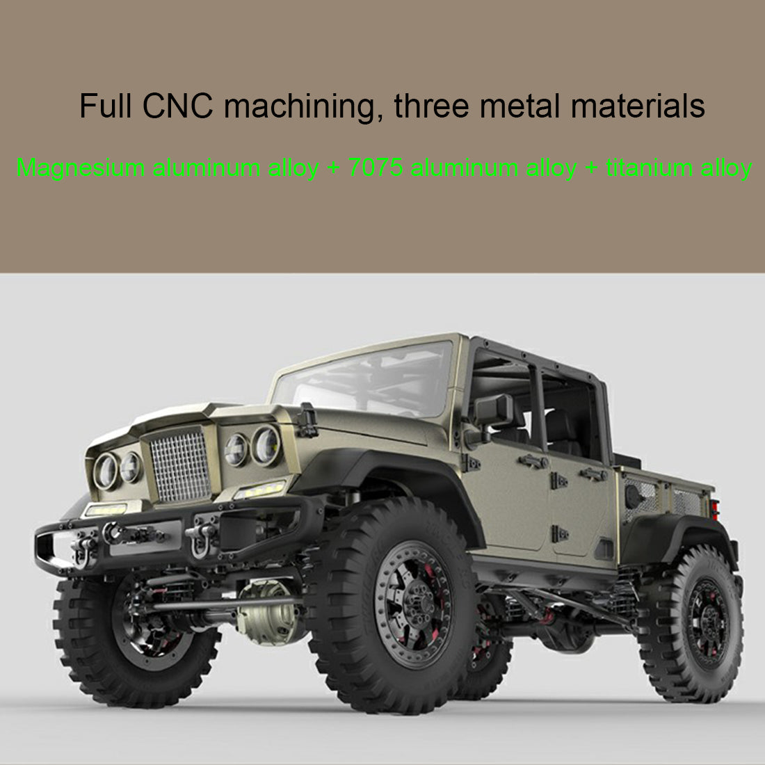 TWOLF TW-715 1:10 Scale V8 Engine Powered 4WD Off-Road Pickup Truck Crawler Kit RC Car Diyengmod