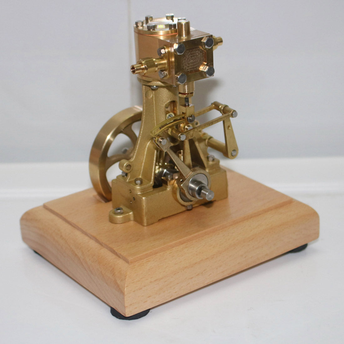 Mini Retro Vertical Steam Engine Model Toy - 1.85CC Double-acting Single-cylinder Engine Models Diyengmod