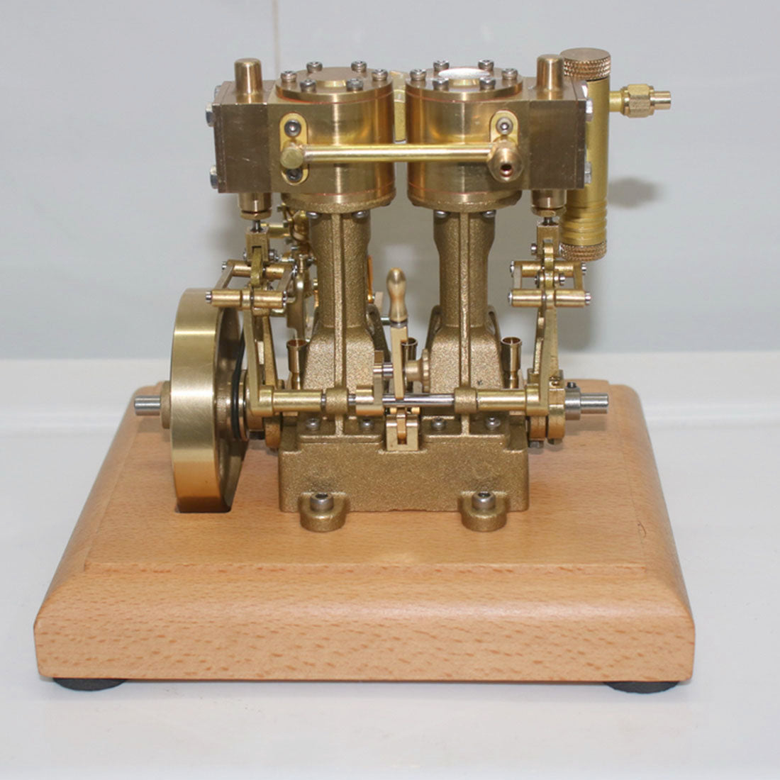 M30 Mini Retro Double-cylinder Steam Engine Model with Speed Reducer for Hobbyists Engine Models Diyengmod