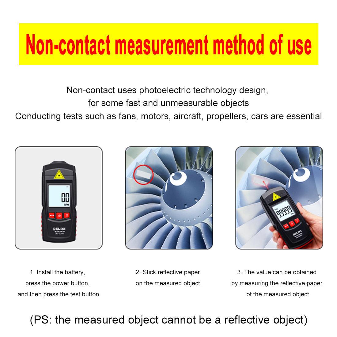 Non-Contact High Precision Laser Tachometer Measuring Device - DIYEngMod Accessories Diyengmod