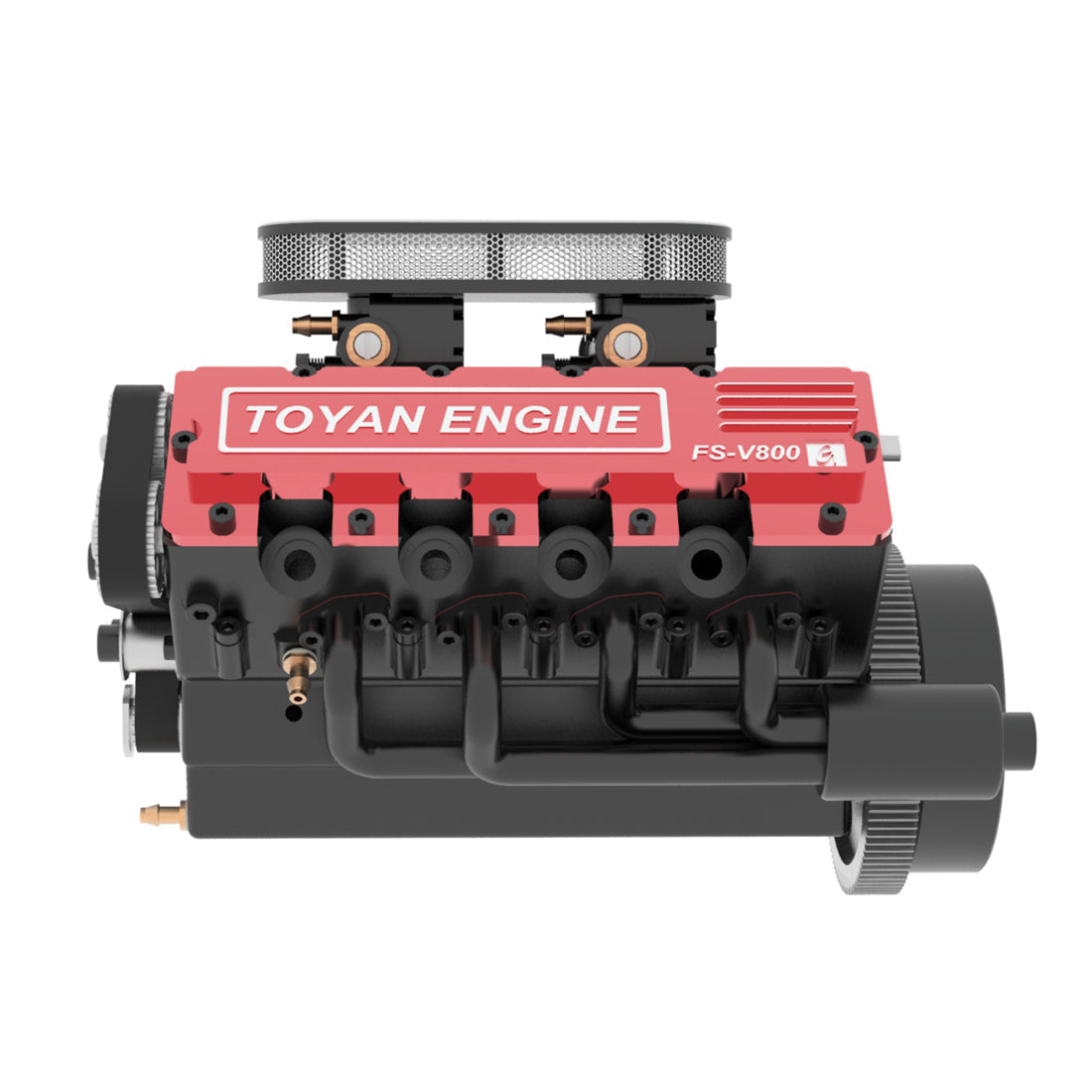 TOYAN & HOWIN FS-V800G 1/10 Scale V8 Gasoline Engine Kit with Starter - Build Your Own Functional V8 Engine Model RC Engine Diyengmod