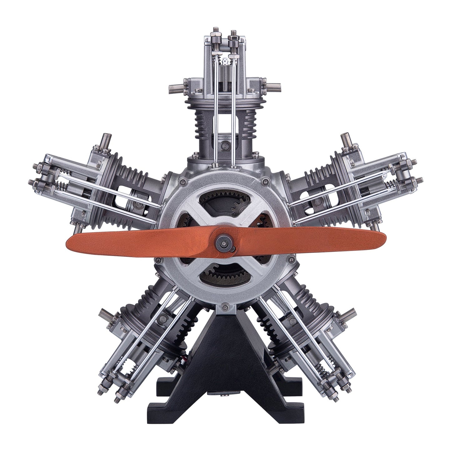 Build Your Own Functional 5 Cylinder Radial Engine Model Kit - TECHING 1:6 Scale Full Metal Engine Kit with 230+ Parts Engine Model Diyengmod