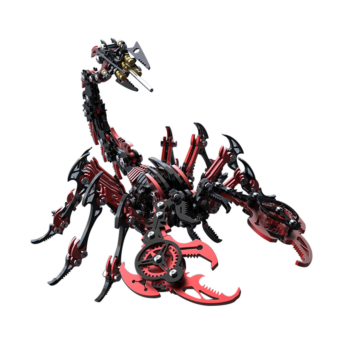 Mechanical Punk Scorpion 3D Metal Puzzle Assembly Kit - Creative DIY Ornament 3D Puzzle Model Kit Diyengmod Red & Black