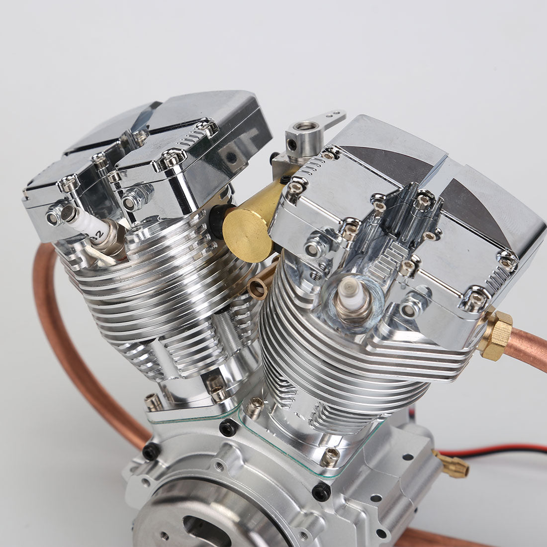 CISON FG-VT157 15.7cc Mini V-Twin Shovelhead Engine - 4-Stroke Air-Cooled Gasoline RC Motorcycle Engine Model RC Engine Diyengmod