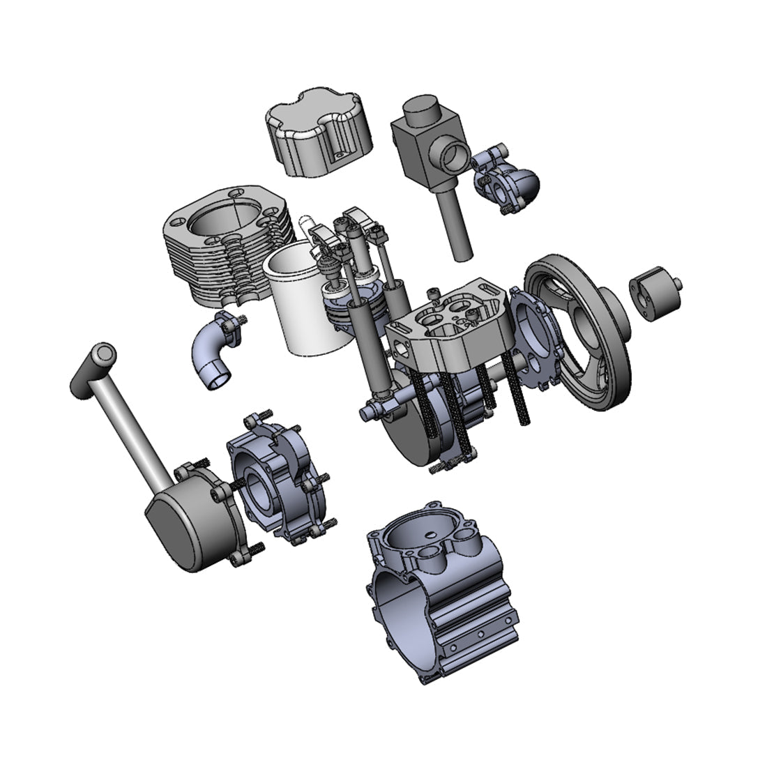 ENJOMOR GS-DK01 Retro 8CC OHV Gasoline Engine Model - RTR Version Engine Models Diyengmod