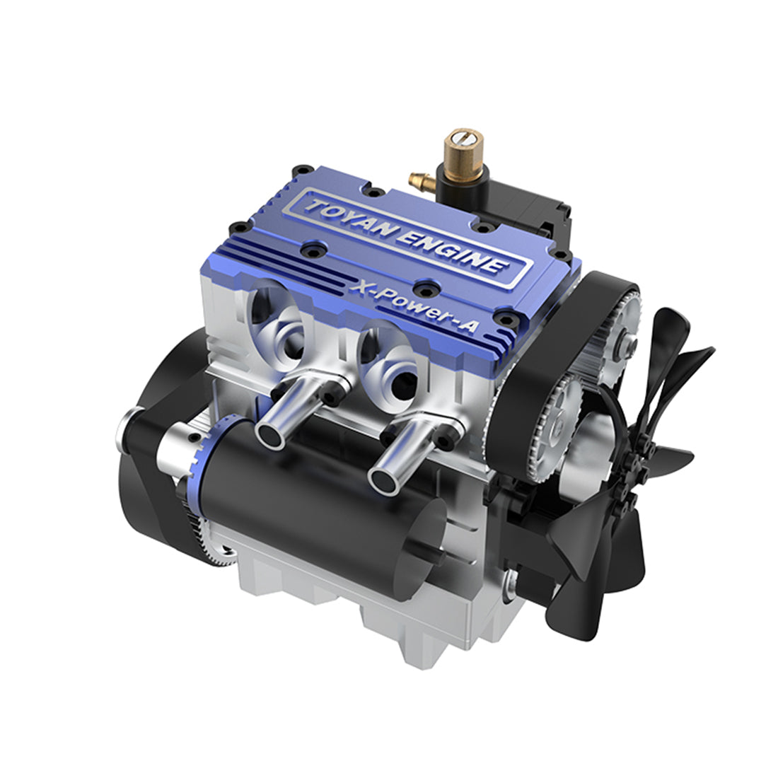 TOYAN FS-L200AC 2 Cylinder 4 Stroke Nitro Engine Kit - Assemble Your Own Functional Engine Engine Model Diyengmod