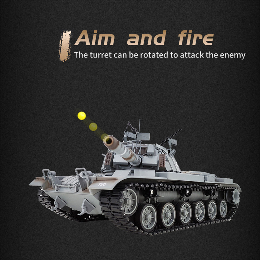 1/16 Scale Remote Control Israeli M60W Magach 3 Military Tank with Infrared Control and Simulation Features RC Car Diyengmod