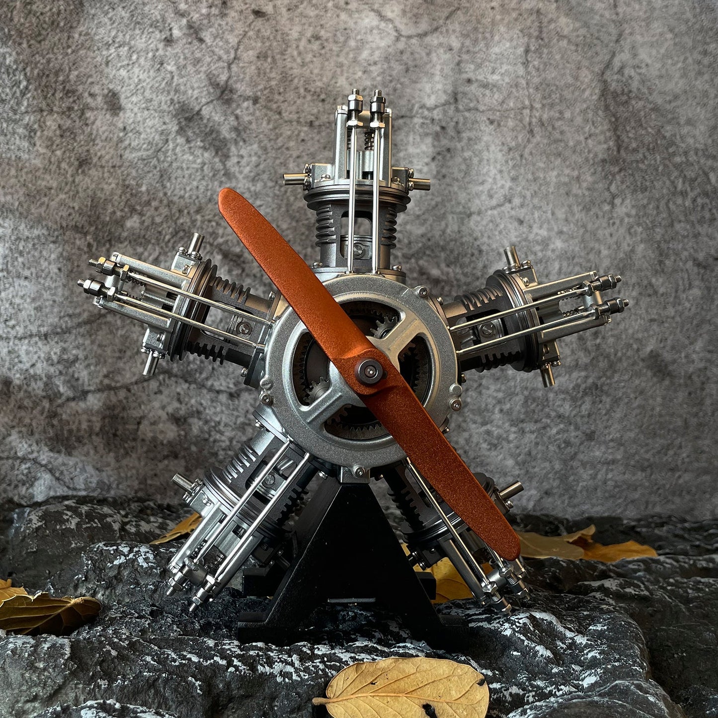 Build Your Own Functional 5 Cylinder Radial Engine Model Kit - TECHING 1:6 Scale Full Metal Engine Kit with 230+ Parts Engine Model Diyengmod