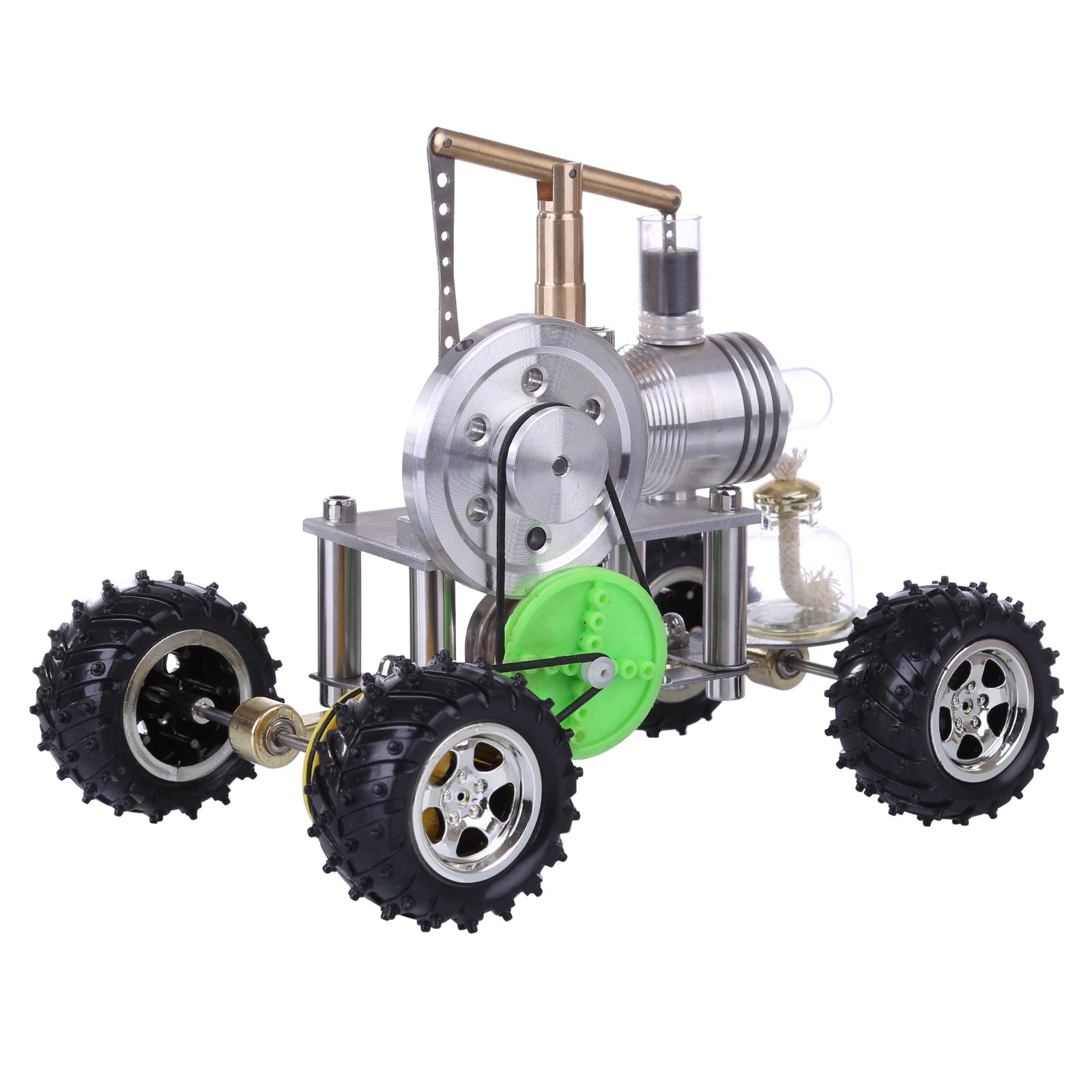 Stirling Engine Powered Educational Toy Car Model - Science Experiment Kit for Kids Stirling Engine Vehicle Diyengmod