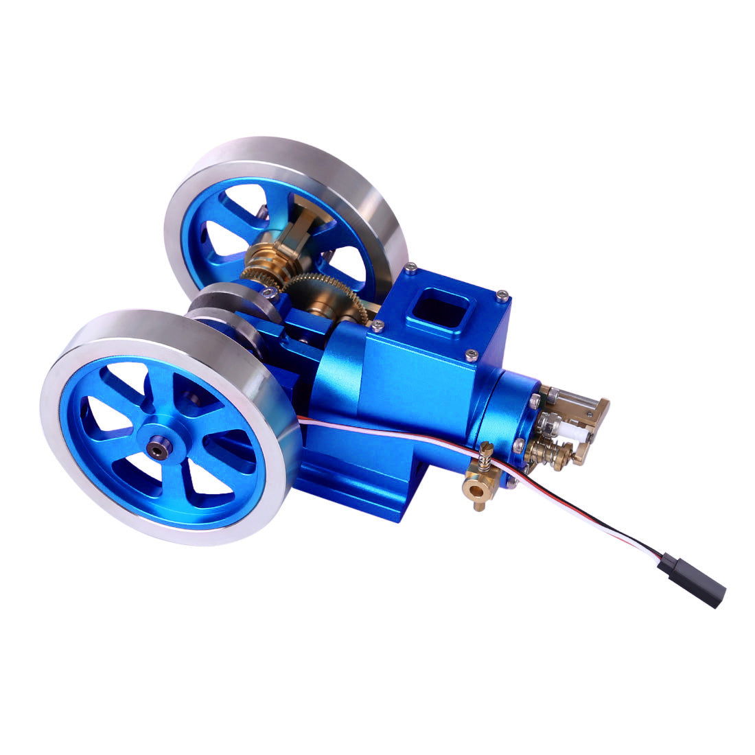 Full Metal Hit and Miss Gasoline Engine Model - Water Cooled Internal Combustion Engine with Base for DIY Enthusiasts and Collectors Engine Models Diyengmod