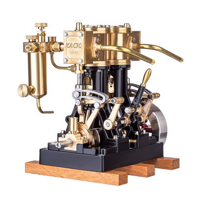 KACIO LS2-14 Double Cylinder Steam Engine Model for 80cm+ Model Ships Steam Engine Diyengmod