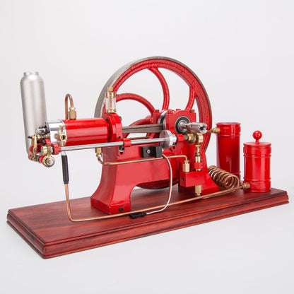 Vintage Inspired Horizontal Hot-Bulb Steam Engine Model with Water Cooling System Engine Models Diyengmod