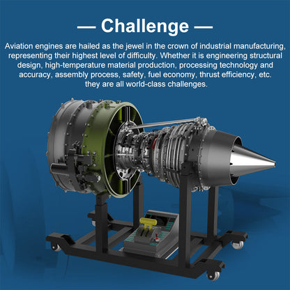 Build Your Own Working Turbofan Engine Model - TECHING 1/10 Full Metal Dual-Spool Jet Engine Kit with 1000+ Pieces DIY Engine Diyengmod