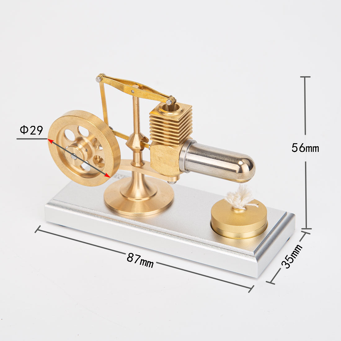 Miniature ENJOMOR Balance Beam Stirling Engine Model with External Combustion Design Engine Models Diyengmod