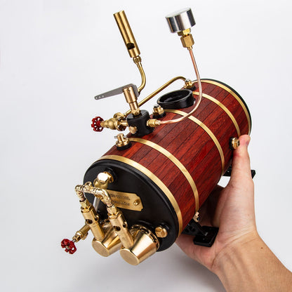 KACIO WS100L 850mL Horizontal Steam Boiler for Model Ship Engines - Premium DIY Kit Steam Engine Diyengmod