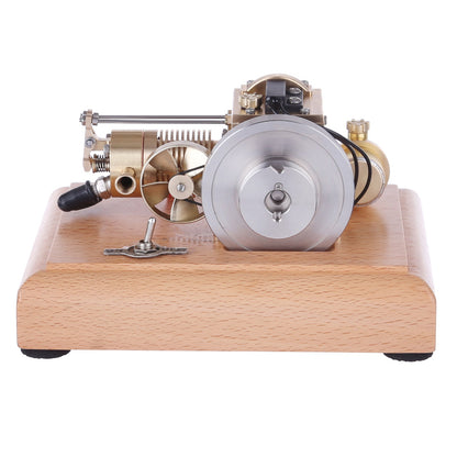 Mini 1.6cc Horizontal Air-Cooled 4-Stroke Gasoline Engine Model with Wooden Base Engine Models Diyengmod