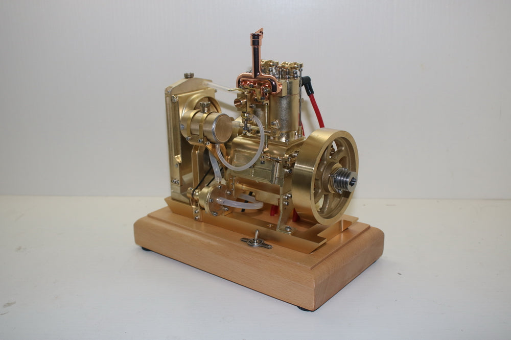 H74 Vintage 5CC Dual-Cylinder 4-Stroke Water-Cooled Gasoline Engine Model - DIY Mechanical Craft Engine Model Diyengmod