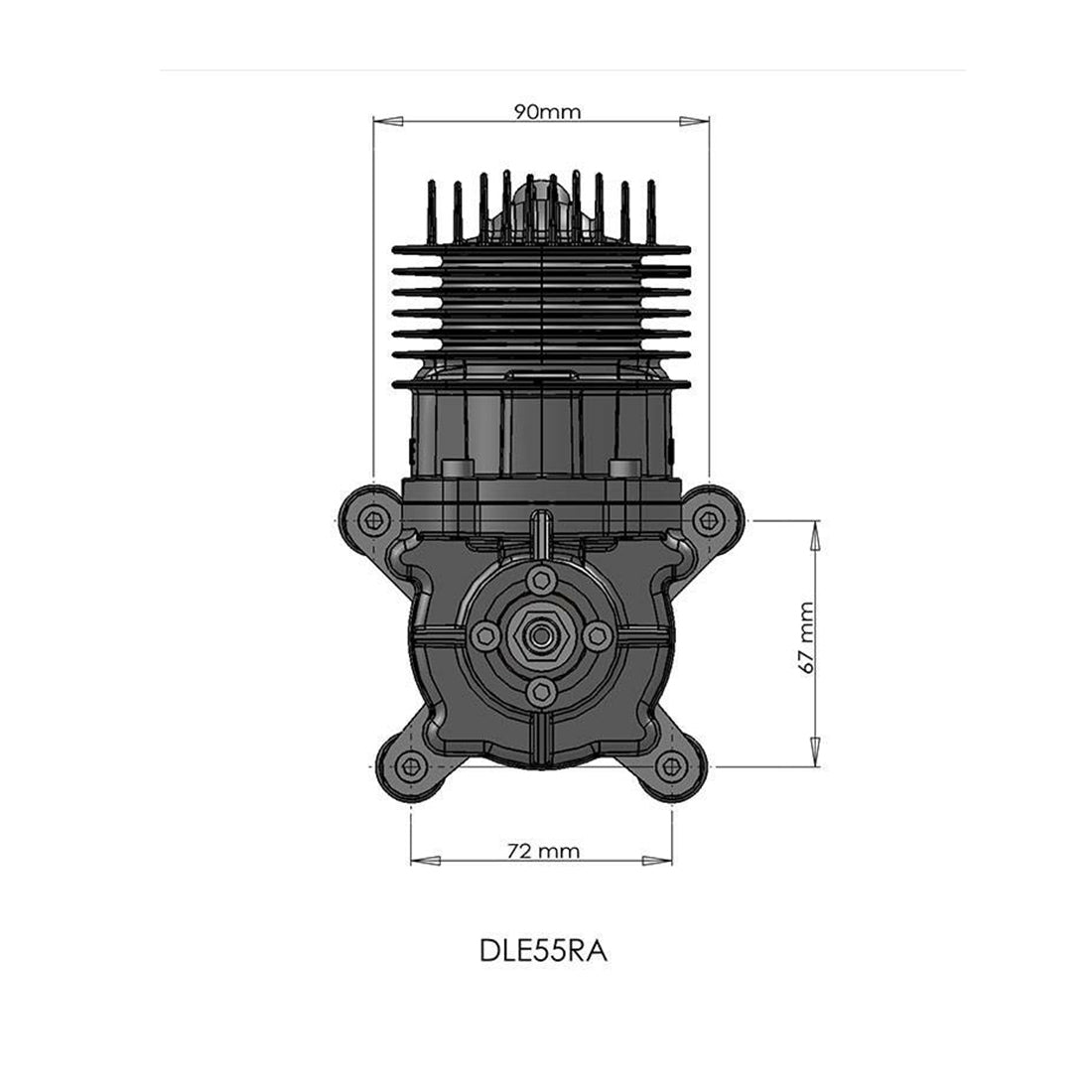 DLE55RA 55CC Lightweight 2-Stroke Gasoline Engine for RC Aircraft Models RC Airplane Diyengmod