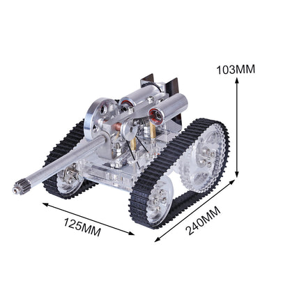 Stirling Engine Tank Model: Educational Science Toy and Unique Gift for Experimentation and Learning Stirling Engine Vehicle Diyengmod