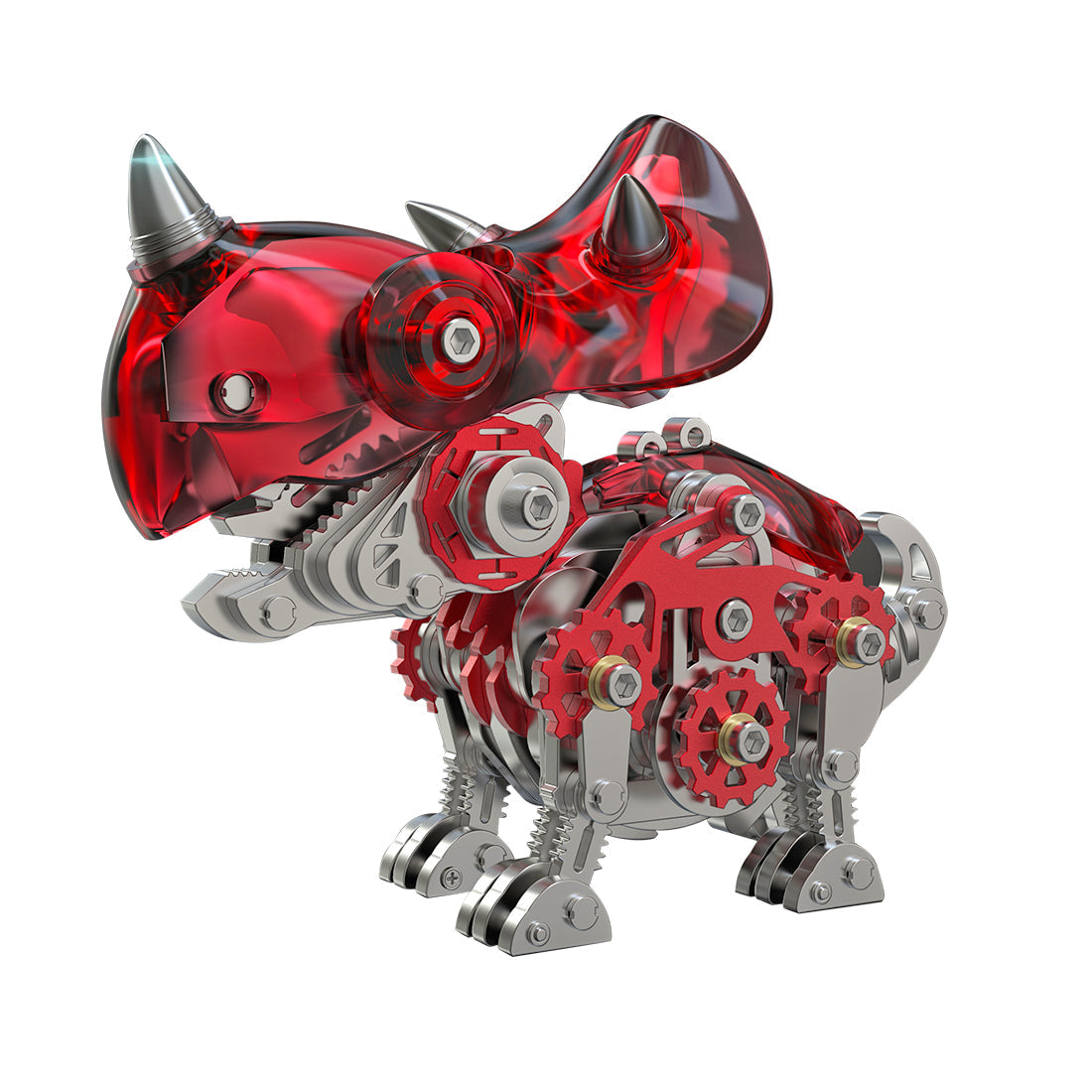 DIY 3D Metal Triceratops Model Kit - 160-Piece Assembly Puzzle 3D Puzzle Model Kit Diyengmod